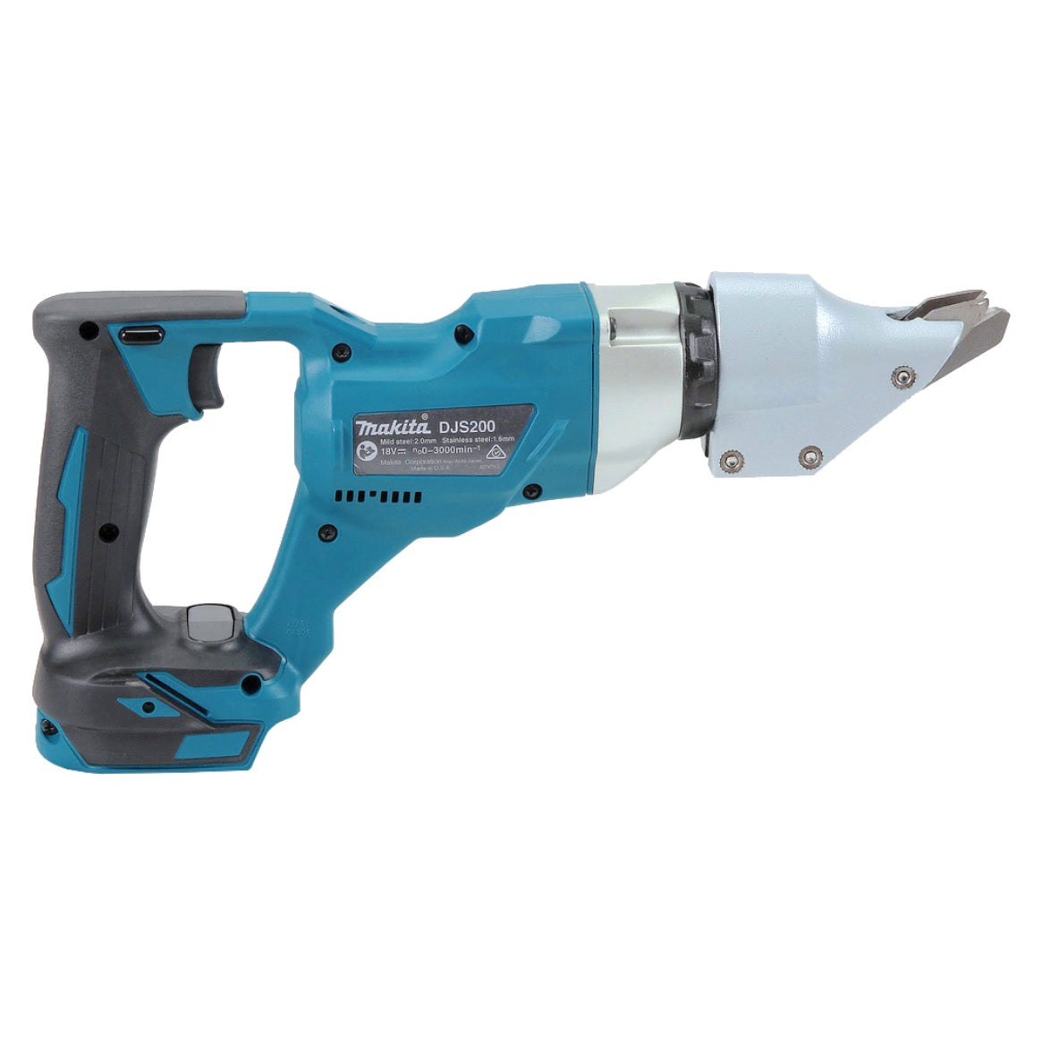 Cisaille à tôle Makita DJS 200 Z sur batterie 18 V brushless solo - sans batterie, sans chargeur