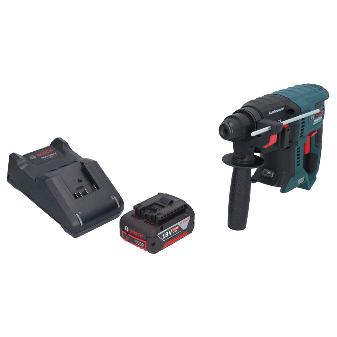 Bosch GBH 18V-21 Professional Akku Bohrhammer 18 V 2,0 J SDS plus Brushless + 1x Akku 4,0 Ah + Ladegerät