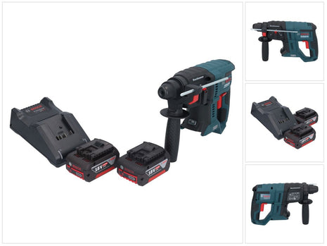 Bosch GBH 18V-21 Professional marteau perforateur sans fil 18 V 2,0 J SDS plus sans balais + 2 batteries 4,0 Ah + chargeur