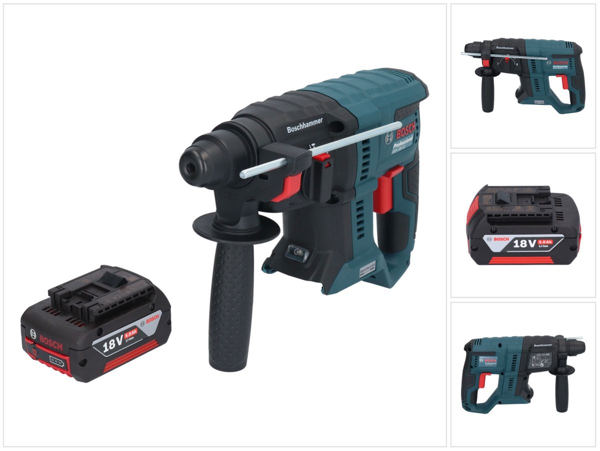 Bosch GBH 18V-21 Professional marteau perforateur sans fil 18 V 2,0 J SDS plus sans balais + 1x batterie 5,0 Ah - sans chargeur