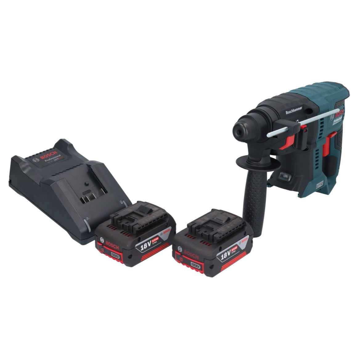 Bosch GBH 18V-21 Professional Akku Bohrhammer 18 V 2,0 J SDS plus Brushless + 2x Akku 5,0 Ah + Ladegerät