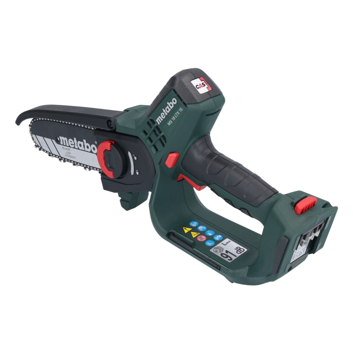 Scie à bois à batterie Metabo MS 18 LTX 15 18 V 15 cm 5 m/s Solo (600856850) - sans batterie, sans chargeur