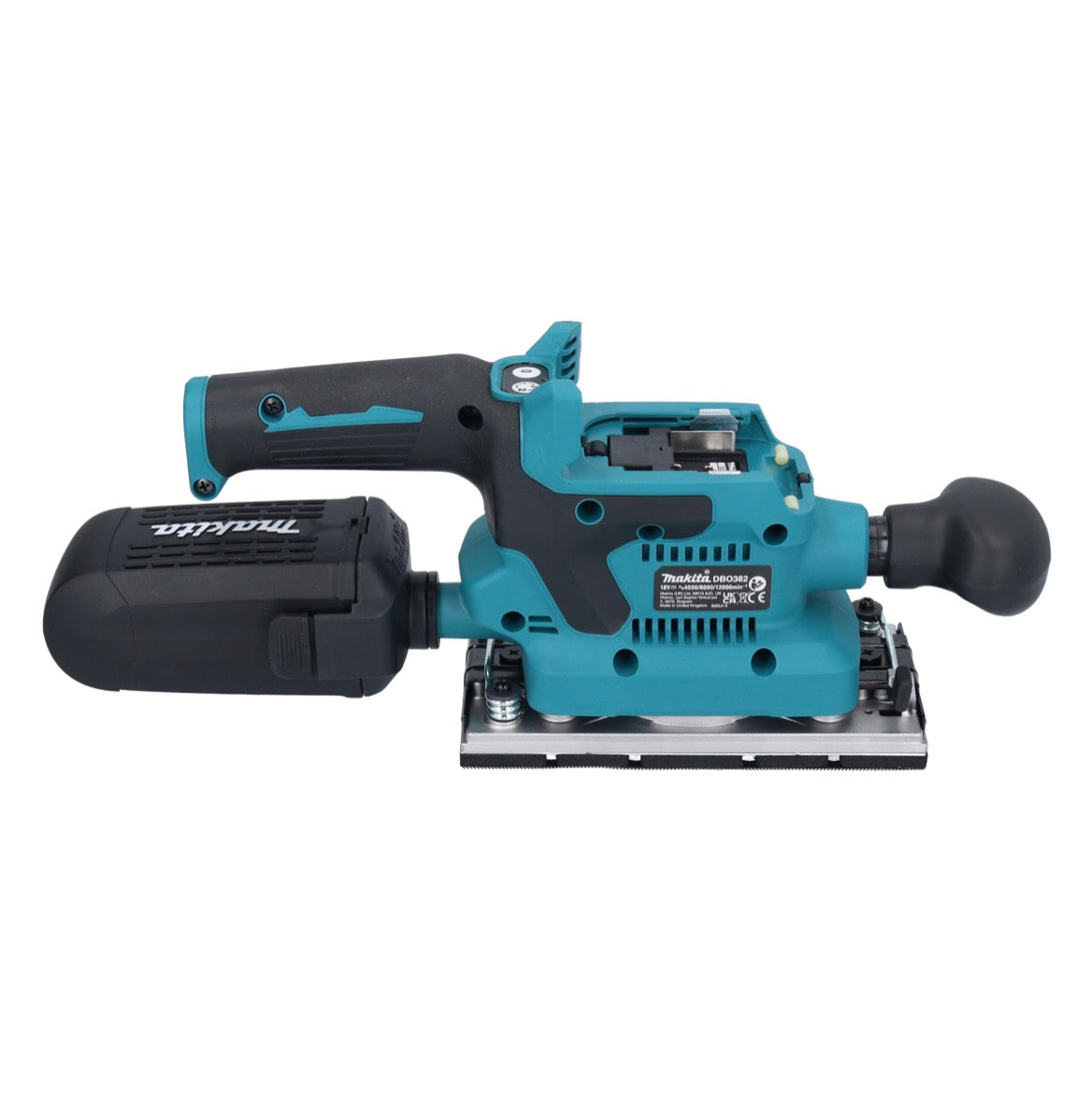 Makita DBO 382 RM ponceuse orbitale sur batterie 18 V 93 x 185 mm sans balais + 2x batteries 4,0 Ah + chargeur