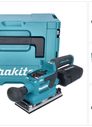 Makita DBO 382 ZJ Akku Schwingschleifer 18 V 93 x 185 mm Brushless + Makpac - ohne Akku, ohne Ladegerät