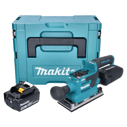 Makita DBO 382 M1J Akku Schwingschleifer 18 V 93 x 185 mm Brushless + 1x Akku 4,0 Ah + Makpac - ohne Ladegerät