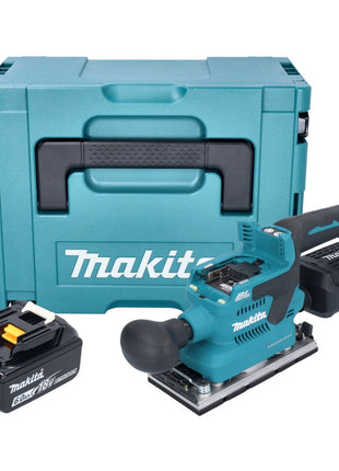 Makita DBO 382 G1J Akku Schwingschleifer 18 V 93 x 185 mm Brushless + 1x Akku 6,0 Ah + Makpac - ohne Ladegerät