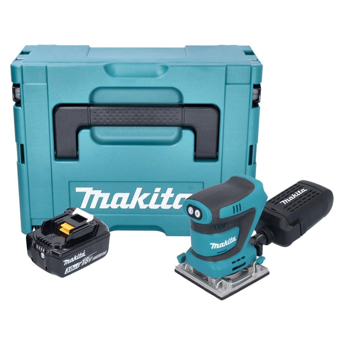 Ponceuse orbitale sur batterie Makita DBO 484 F1J 18 V 112 x 102 mm + 1x batterie 3,0 Ah + Makpac - sans chargeur