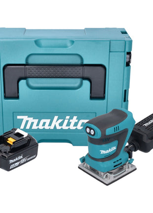 Ponceuse orbitale sur batterie Makita DBO 484 T1J 18 V 112 x 102 mm + 1x batterie 5,0 Ah + Makpac - sans chargeur