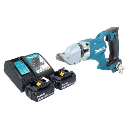 Makita DJS 200 RM cisaille à batterie 18 V 2,0 mm sans balais + 2x batteries 4,0 Ah + chargeur