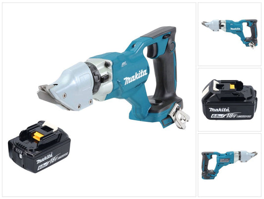 Makita DJS 200 G1 batterie cisailles à tôle 18 V 2,0 mm sans balais + 1x batterie 6,0 Ah - sans chargeur