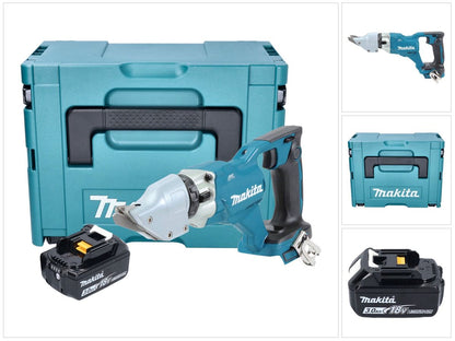 Makita DJS 200 F1J batterie cisailles à tôle 18 V 2,0 mm sans balais + 1x batterie 3,0 Ah + Makpac - sans chargeur