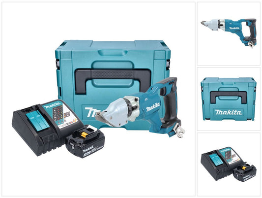 Makita DJS 200 RF1J batterie cisailles à tôle 18 V 2,0 mm brushless + 1x batterie 3,0 Ah + chargeur + Makpac