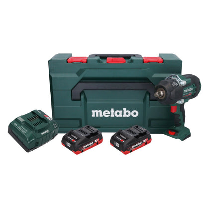 Visseuse à chocs sans fil Metabo SSW 18 LTX 1450 BL 18 V 1450 Nm sans balais + 2x batteries 4,0 Ah + chargeur + métaBOX