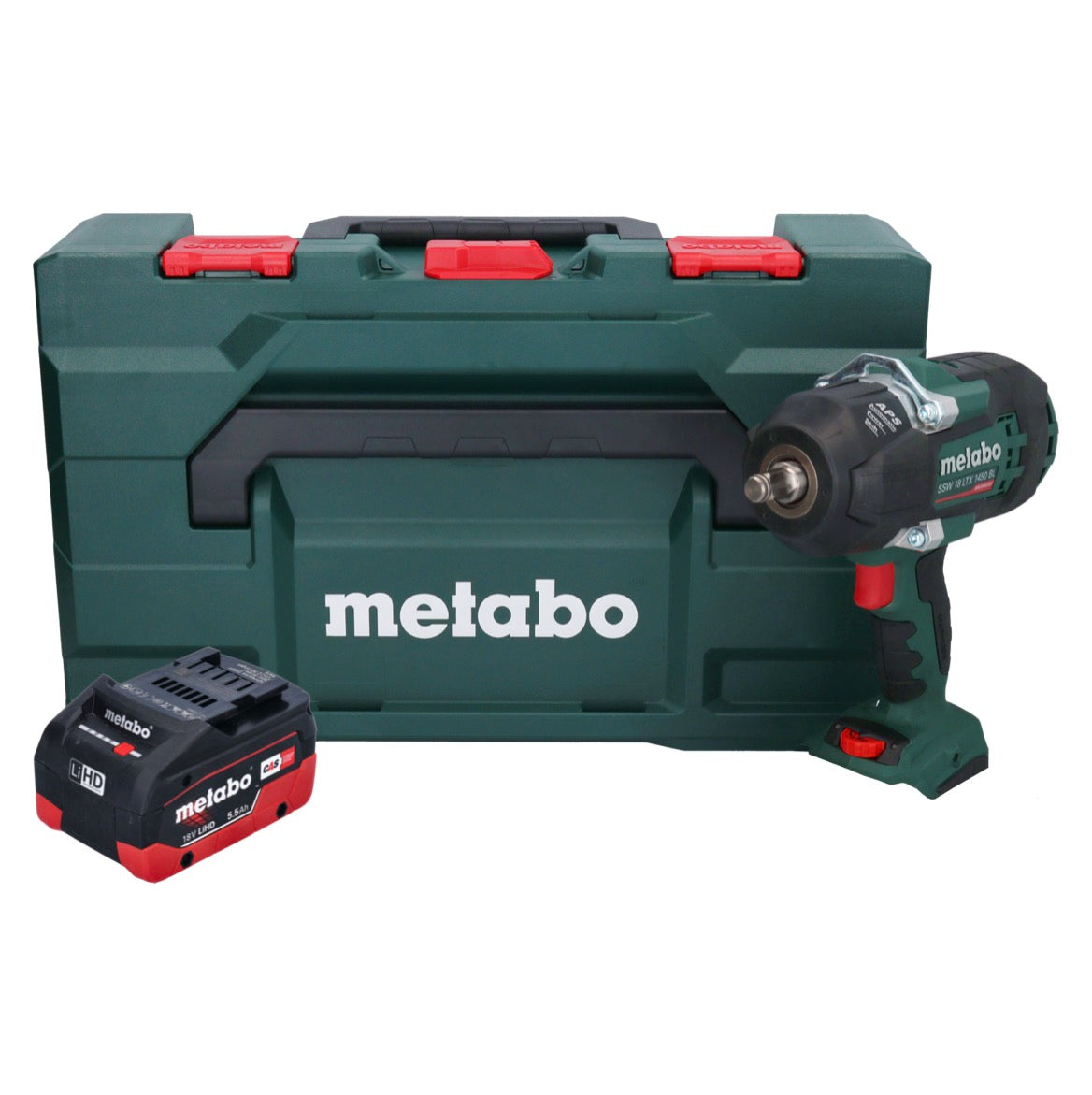 Metabo SSW 18 LTX 1450 BL Akku Schlagschrauber 18 V 1450 Nm Brushless + 1x Akku 5,5 Ah + metaBOX - ohne Ladegerät