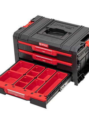 Qbrick System PRO Drawer 3 Toolbox 2.0 Expert empilable 450 x 310 x 244 mm 3x 4,5 l IP54 avec trois tiroirs 21 inserts