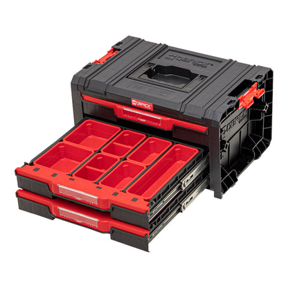 Qbrick System PRO Drawer 3 Toolbox 2.0 Expert empilable 450 x 310 x 244 mm 3x 4,5 l IP54 avec trois tiroirs 21 inserts