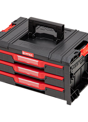 Qbrick System PRO Drawer 3 Toolbox 2.0 Expert empilable 450 x 310 x 244 mm 3x 4,5 l IP54 avec trois tiroirs 21 inserts