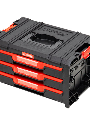 Qbrick System PRO Drawer 3 Toolbox 2.0 Expert empilable 450 x 310 x 244 mm 3x 4,5 l IP54 avec trois tiroirs 21 inserts