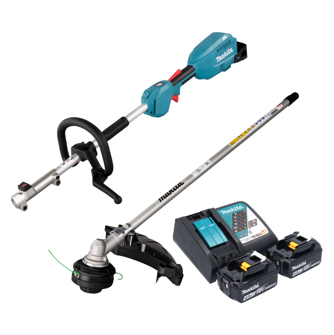 Makita DUX 18 RM2X1 batterie multifonction 18 V sans balais + 2x batteries 4,0 Ah + chargeur