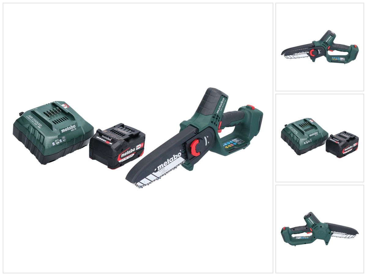 Metabo MS 18 LTX 15 Akku Gehölzsäge 18 V 15 cm 5 m/s + 1x Akku 4,0 Ah + Ladegerät