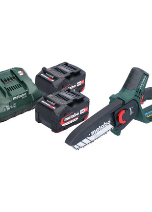 Scie à bois à batterie Metabo MS 18 LTX 15 18 V 15 cm 5 m/s + 2x batterie 4,0 Ah + chargeur