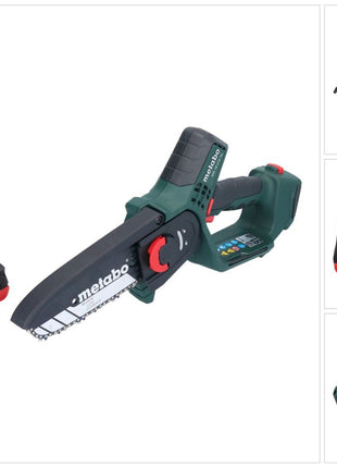 Scie à bois à batterie Metabo MS 18 LTX 15 18 V 15 cm 5 m/s + 1x batterie 4,0 Ah - sans chargeur