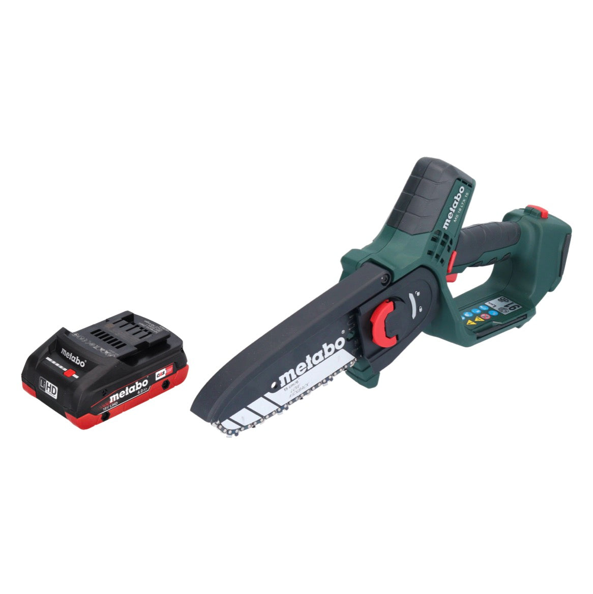 Scie à bois à batterie Metabo MS 18 LTX 15 18 V 15 cm 5 m/s + 1x batterie 4,0 Ah - sans chargeur