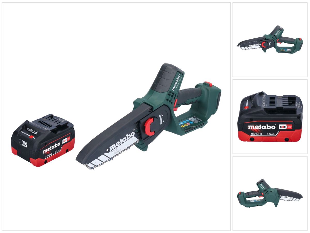 Scie à bois à batterie Metabo MS 18 LTX 15 18 V 15 cm 5 m/s + 1x batterie 5,5 Ah - sans chargeur