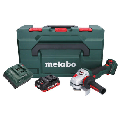 Metabo WVB 18 LTX BL 15-125 Meuleuse d'angle sur batterie Quick 18 V 125 mm sans balais + 1x batterie 4,0 Ah + chargeur + métaBOX