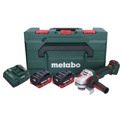 Metabo WVB 18 LTX BL 15-125 Meuleuse d'angle sur batterie Quick 18 V 125 mm (601731660) sans balais + 2x batterie 5,5 Ah + chargeur + métaBOX