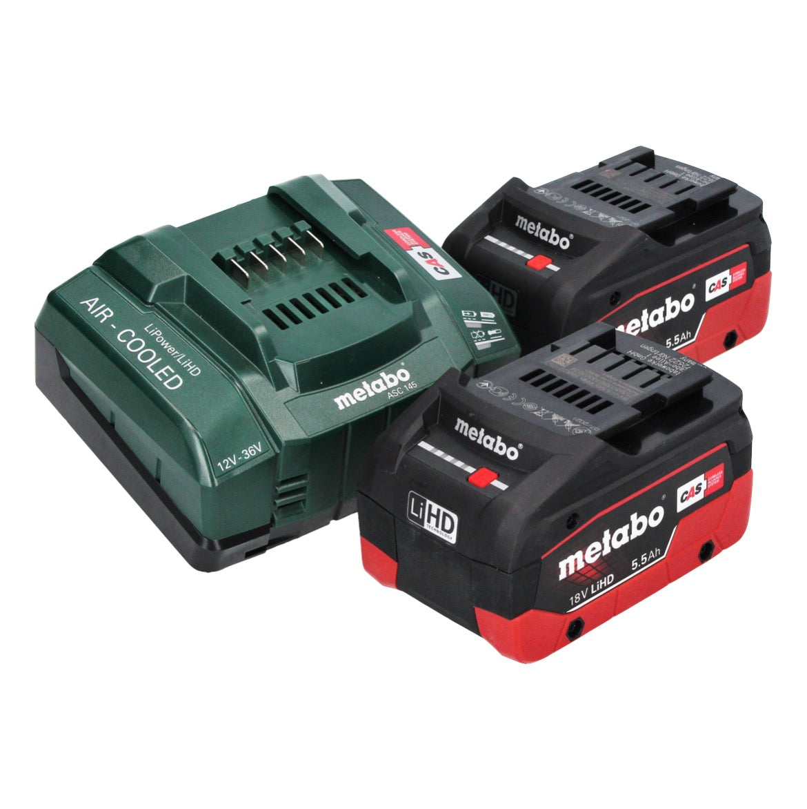 Metabo WVB 18 LTX BL 15-125 Meuleuse d'angle sur batterie Quick 18 V 125 mm (601731660) sans balais + 2x batterie 5,5 Ah + chargeur + métaBOX