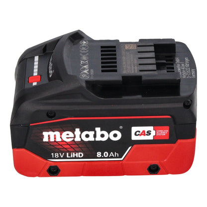 Metabo WVB 18 LTX BL 15-125 Meuleuse d'angle sur batterie Quick 18 V 125 mm sans balais + 1x batterie 8,0 Ah + métaBOX - sans chargeur