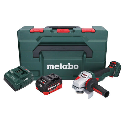 Metabo WVB 18 LTX BL 15-125 Meuleuse d'angle sur batterie Quick 18 V 125 mm sans balais + 1x batterie 8,0 Ah + chargeur + métaBOX