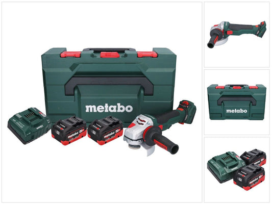 Metabo WVB 18 LTX BL 15-125 Meuleuse d'angle sur batterie Quick 18 V 125 mm sans balais + 2x batterie 8,0 Ah + chargeur + métaBOX