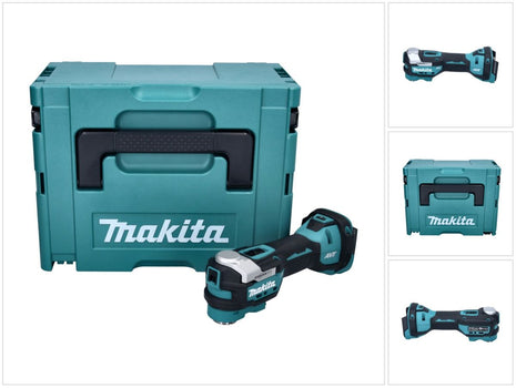 Makita DTM 52 ZJ outil multifonction à batterie 18 V Starlock Max Brushless + Makpac - sans batterie, sans chargeur