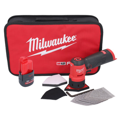 Meuleuse à pointes sur batterie Milwaukee M12 FDSS-251B 12 V 88,8 x 63,5 mm + 1x batterie 2,5 Ah - sans chargeur