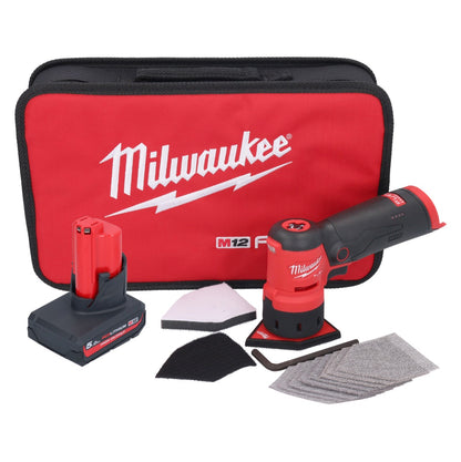 Meuleuse à pointes sur batterie Milwaukee M12 FDSS-501B 12 V 88,8 x 63,5 mm + 1x batterie 5,0 Ah - sans chargeur