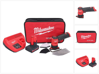 Meuleuse à pointes sur batterie Milwaukee M12 FDSS-501B 12 V 88,8 x 63,5 mm + 1x batterie 5,0 Ah + chargeur