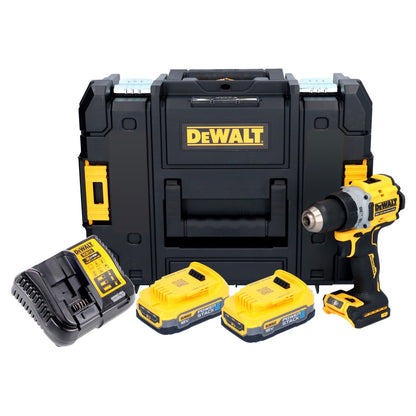 Perceuse-visseuse sans fil DeWalt DCD 800 E2T 18 V 90 Nm sans balais + 2x batteries 1,7 Ah + chargeur + TSTAK