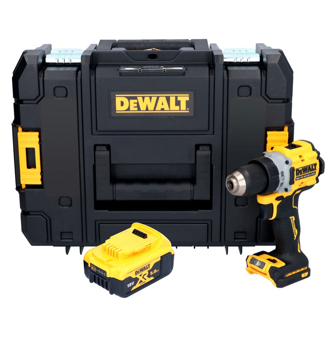 DeWalt DCD 800 NT Akku Bohrschrauber 18 V 90 Nm Brushless + 1x Akku 5,0 Ah + TSTAK - ohne Ladegerät