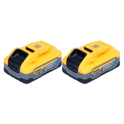 Jeu de batteries DeWalt DCBP 518 H2 2x batterie Powerstack 18 V 5,0 Ah / 5000 mAh XR Li-Ion - avec indicateur de niveau de charge