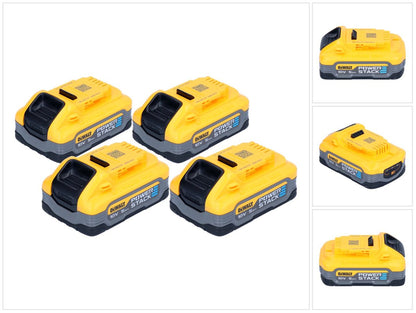 Jeu de batteries DeWalt DCBP 518 H4 4x batterie Powerstack 18 V 5,0 Ah / 5000 mAh XR Li-Ion - avec indicateur de niveau de charge