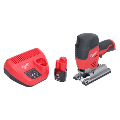 Milwaukee M12 JS-201 Akku Stichsäge 12 V + 1x Akku 2,0 Ah + Ladegerät