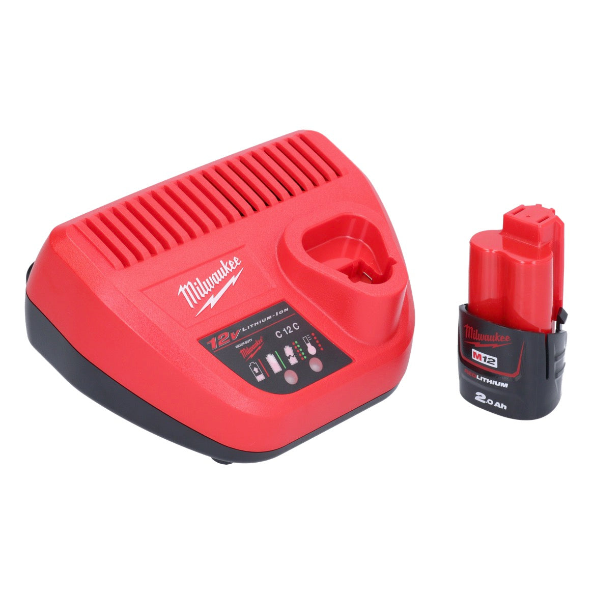 Scie sauteuse à batterie Milwaukee M12 JS-201 12 V + 1x batterie 2,0 Ah + chargeur