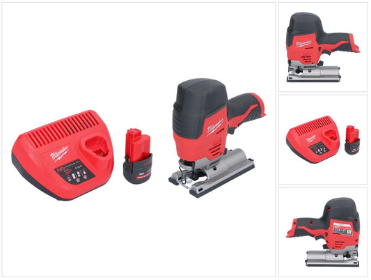 Scie sauteuse à batterie Milwaukee M12 JS-251 12 V + 1x batterie 2,5 Ah + chargeur