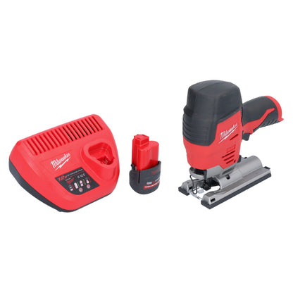 Scie sauteuse à batterie Milwaukee M12 JS-251 12 V + 1x batterie 2,5 Ah + chargeur