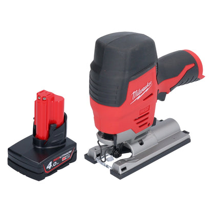 Scie sauteuse à batterie Milwaukee M12 JS-401 12 V + 1x batterie 4,0 Ah - sans chargeur