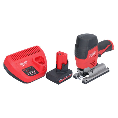 Scie sauteuse à batterie Milwaukee M12 JS-501 12 V + 1x batterie 5,0 Ah + chargeur