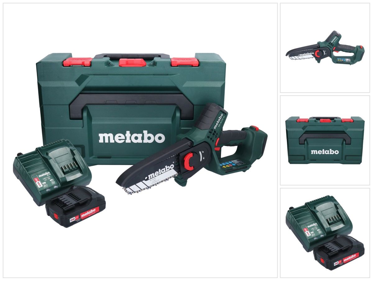 Scie à bois à batterie Metabo MS 18 LTX 15 18 V 15 cm 5 m/s + 1x batterie 2,0 Ah + chargeur + métaBOX