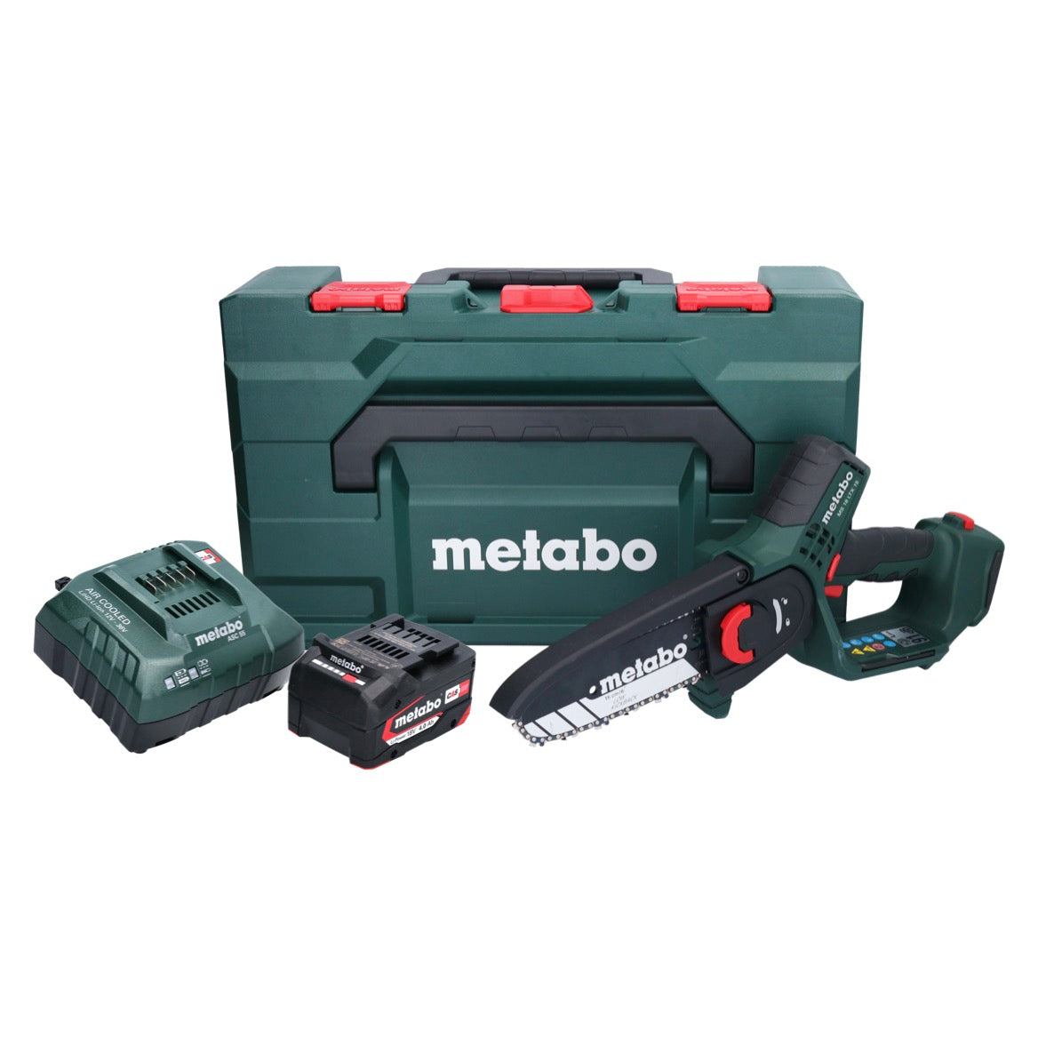 Scie à bois à batterie Metabo MS 18 LTX 15 18 V 15 cm 5 m/s + 1x batterie 4,0 Ah + chargeur + métaBOX